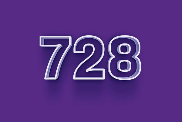 3D 728是隔离在紫色背景下您独特的销售海报促销折扣特价特价销售，横幅广告标签，享受圣诞，圣诞甩卖标签，优惠券等. 图片素材