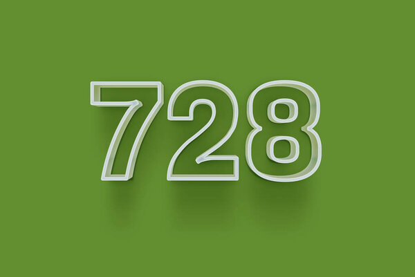  3D 728是隔离的绿色背景为您独特的销售海报促销折扣特价特价销售，横幅广告标签，享受圣诞，圣诞甩卖标签，优惠券等. 图片素材