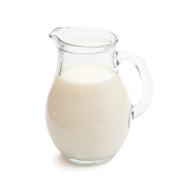 玻璃罐新鲜的牛奶  图片素材