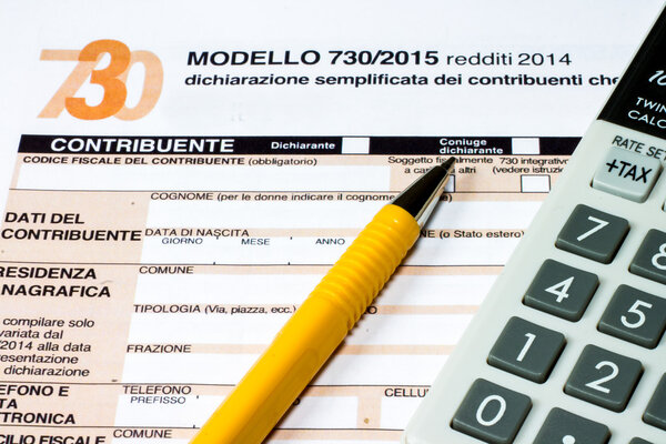 意大利的报税表，被称为 730 图片素材