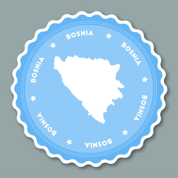 波斯尼亚和黑塞哥维那贴纸平面设计. 图片素材