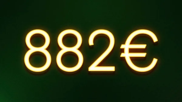 暗色底色882欧元价格图标的金光符号 图片素材