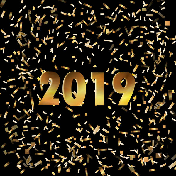 2019新年快乐背景为您的季节性传单和问候卡或圣诞主题邀请 图片素材
