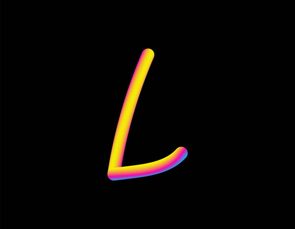 字母 L. 抽象字母混合行。徽标符号 图片素材
