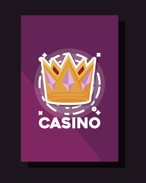 金皇冠框赌博赌场 图片素材