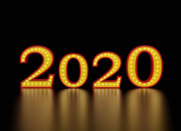 新的一年2020创意设计理念-3d 呈现形象 图片素材