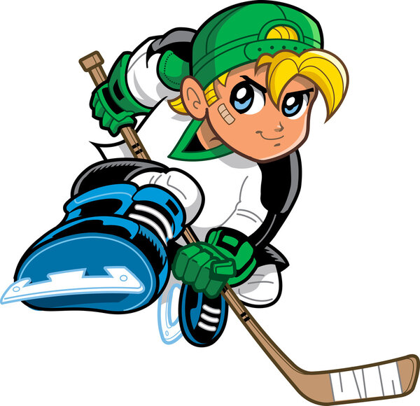 Anime Manga Boy Hockey Player 图片素材